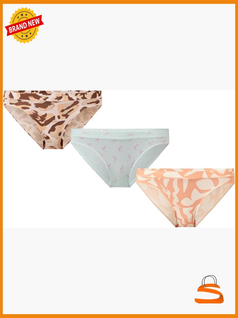 Soft Tencel Micro Modal Bikini Underwear 3 Pack With Lace Waistband
